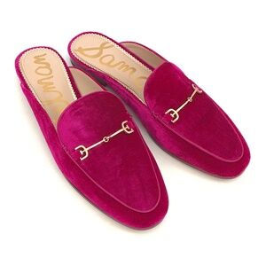 SAM EDELMAN Linnie Velvet Mule Slip On Flat Pink Women’s Size 9